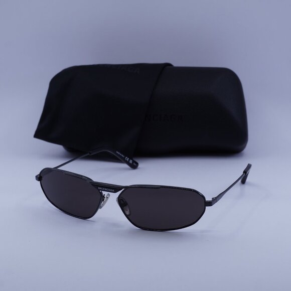 Balenciaga BB0245S 001 Geometric Sunglasses - Grey - Picture 8 of 11